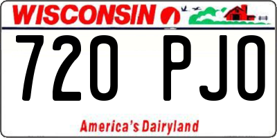 WI license plate 720PJO