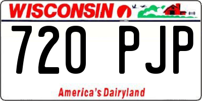 WI license plate 720PJP