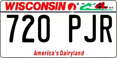 WI license plate 720PJR