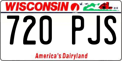 WI license plate 720PJS