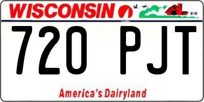 WI license plate 720PJT
