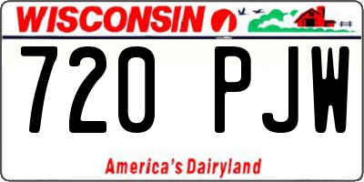 WI license plate 720PJW
