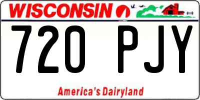 WI license plate 720PJY
