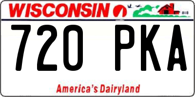 WI license plate 720PKA