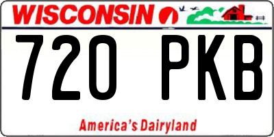 WI license plate 720PKB