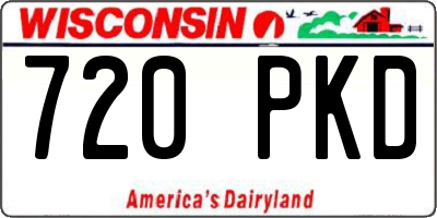 WI license plate 720PKD