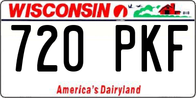 WI license plate 720PKF