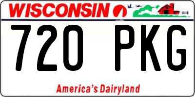 WI license plate 720PKG