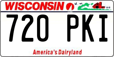 WI license plate 720PKI