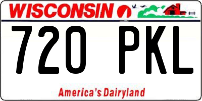 WI license plate 720PKL