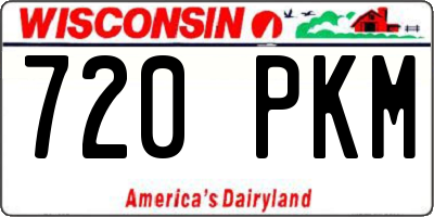 WI license plate 720PKM