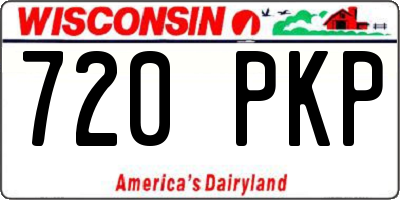 WI license plate 720PKP