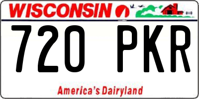 WI license plate 720PKR