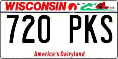 WI license plate 720PKS