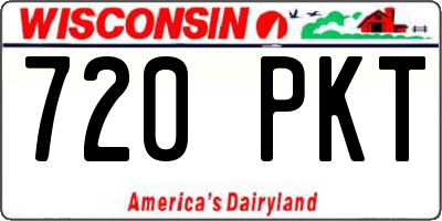 WI license plate 720PKT