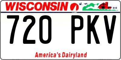 WI license plate 720PKV