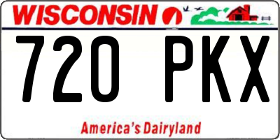 WI license plate 720PKX