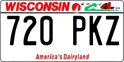 WI license plate 720PKZ