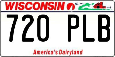WI license plate 720PLB