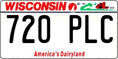 WI license plate 720PLC