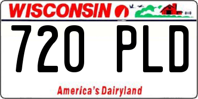 WI license plate 720PLD