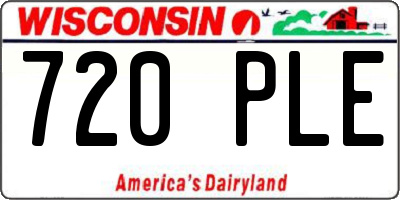 WI license plate 720PLE