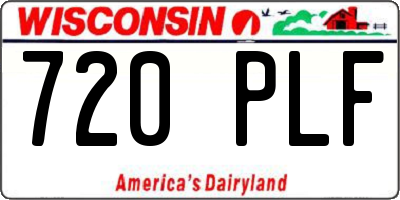 WI license plate 720PLF