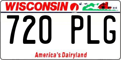 WI license plate 720PLG
