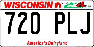 WI license plate 720PLJ