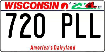 WI license plate 720PLL