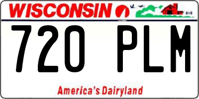 WI license plate 720PLM