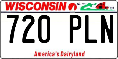 WI license plate 720PLN