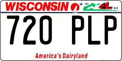 WI license plate 720PLP