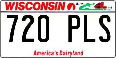 WI license plate 720PLS