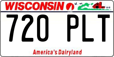 WI license plate 720PLT