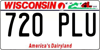 WI license plate 720PLU