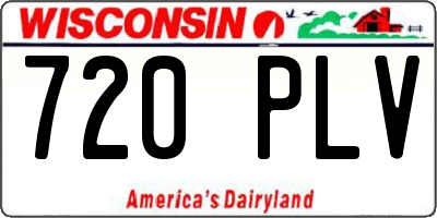 WI license plate 720PLV