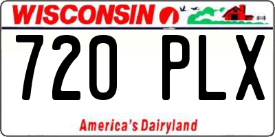 WI license plate 720PLX