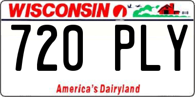 WI license plate 720PLY