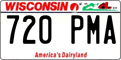 WI license plate 720PMA