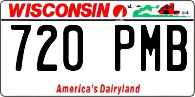 WI license plate 720PMB