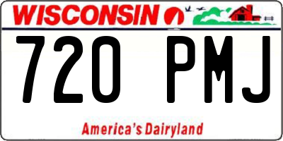 WI license plate 720PMJ