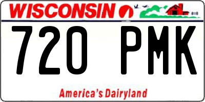 WI license plate 720PMK