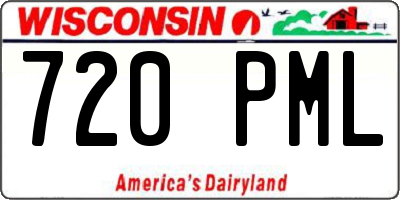 WI license plate 720PML