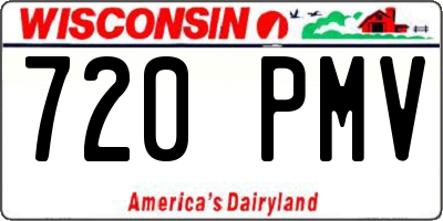 WI license plate 720PMV