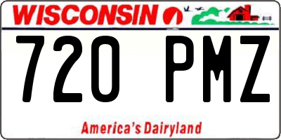 WI license plate 720PMZ