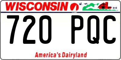 WI license plate 720PQC