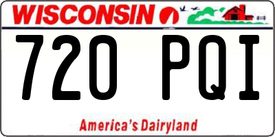 WI license plate 720PQI