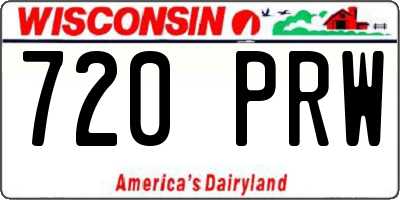 WI license plate 720PRW