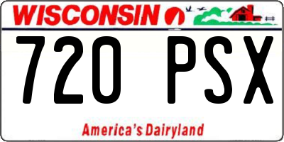 WI license plate 720PSX